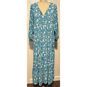 Boho Pull Over Maxi Tiered Floral Dress